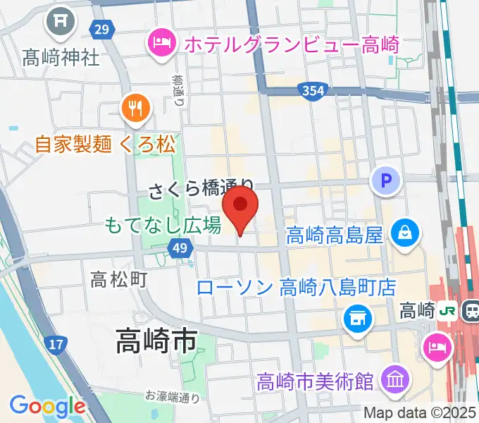 アースヴォーカルスタジオの地図
