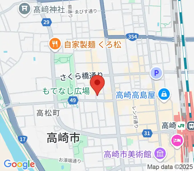 アースヴォーカルスタジオの地図