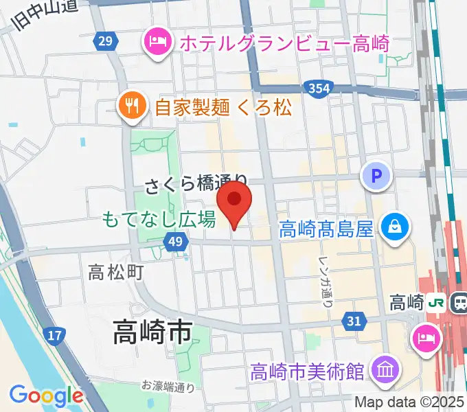 アースヴォーカルスタジオの地図