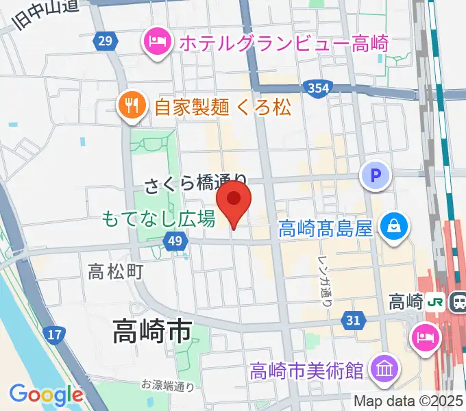 アースヴォーカルスタジオの地図