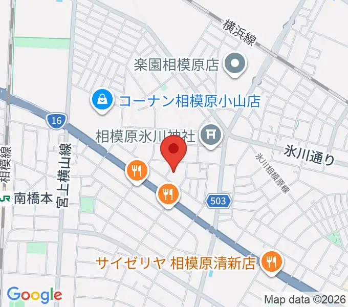 ベルベットルームスタジオの地図