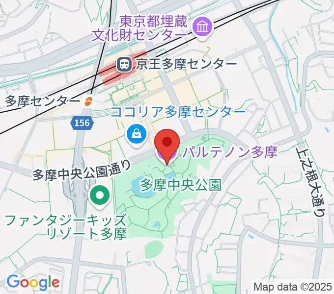 パルテノン多摩の地図