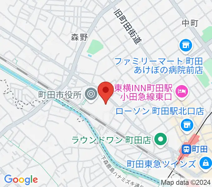 町田市民ホールの地図