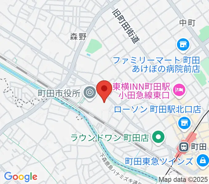 町田市民ホールの地図