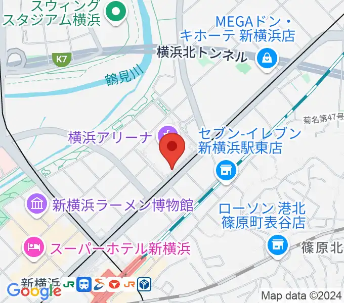 新横浜NEW SIDE BEACHの地図