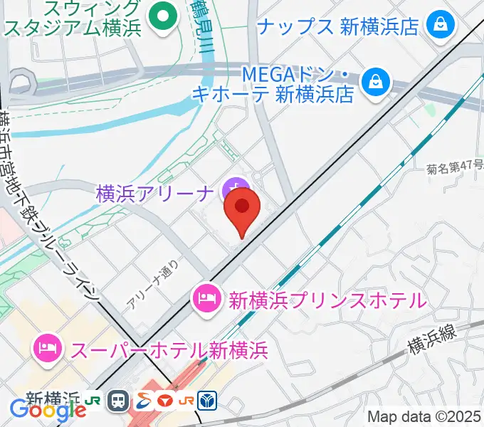 新横浜NEW SIDE BEACHの地図