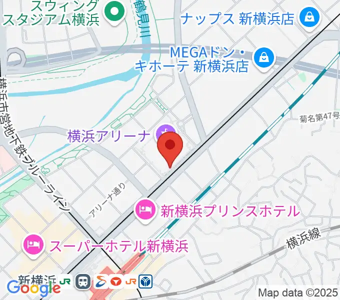 新横浜NEW SIDE BEACHの地図