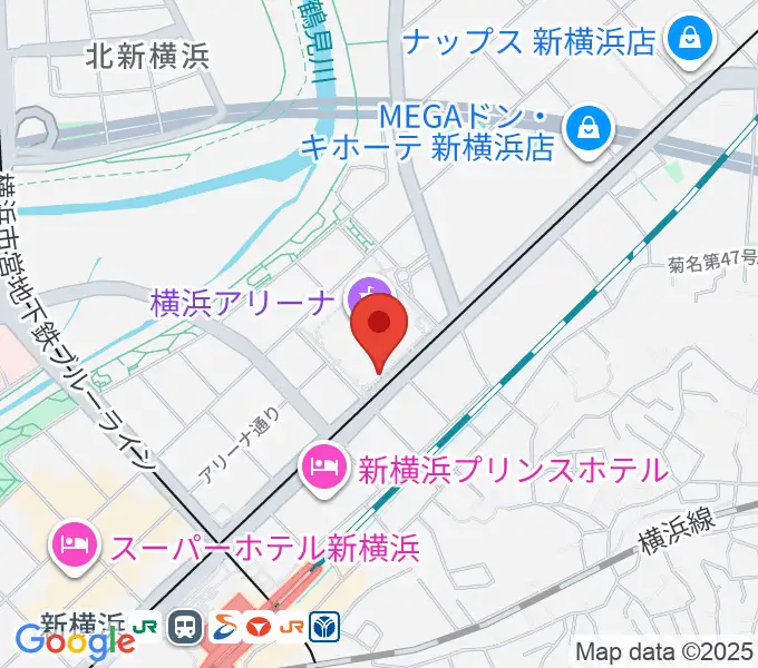 新横浜NEW SIDE BEACHの地図