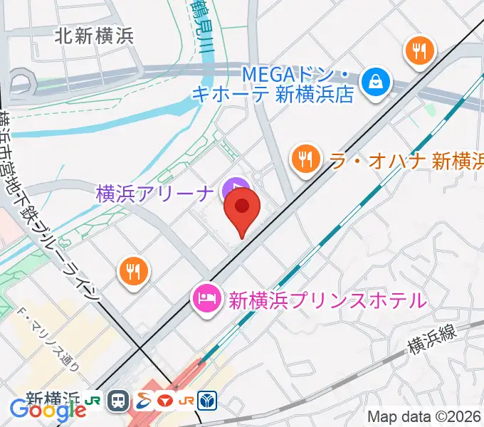 新横浜NEW SIDE BEACHの地図