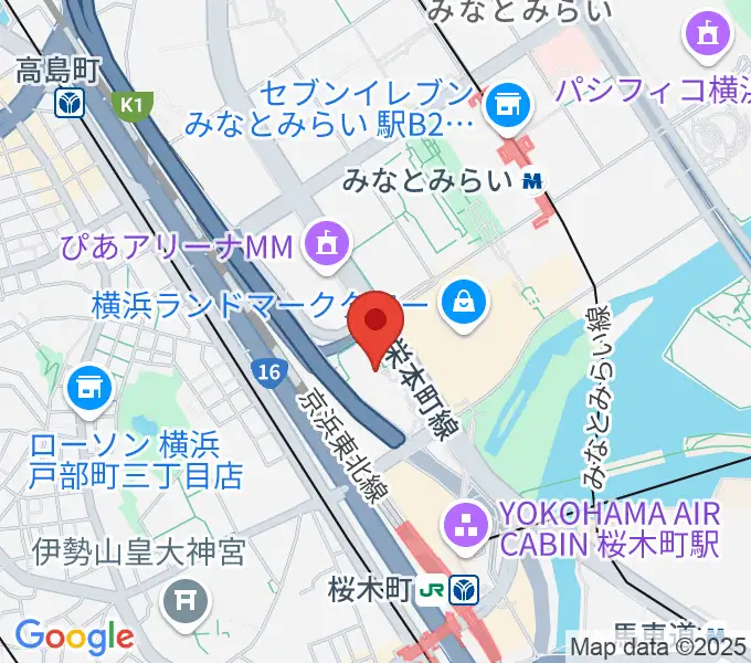 はまぎんホール ヴィアマーレの地図