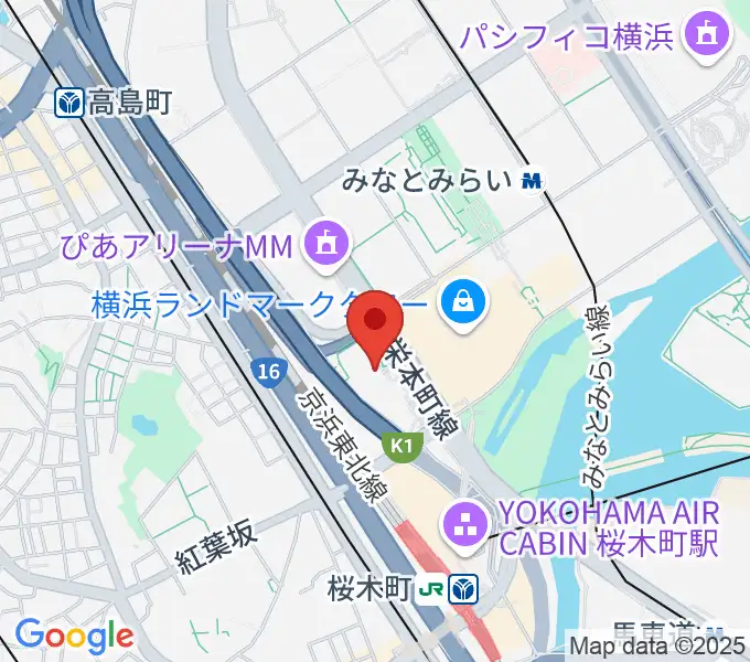 はまぎんホール ヴィアマーレの地図