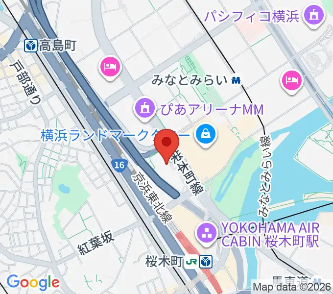 はまぎんホール ヴィアマーレの地図