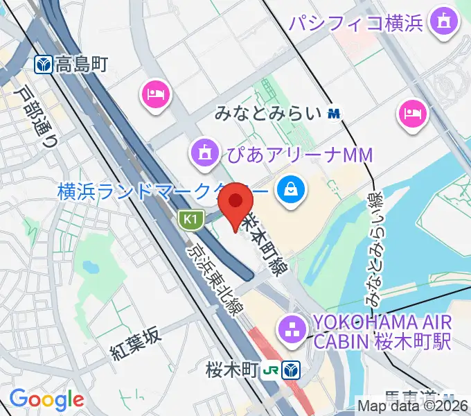 はまぎんホール ヴィアマーレの地図