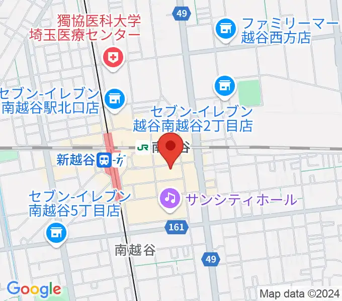 MACS大野楽器 南越谷店スタジオの地図