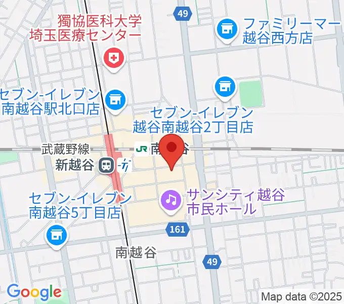 MACS大野楽器 南越谷店スタジオの地図