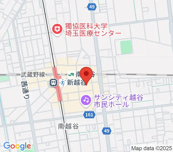 MACS大野楽器 南越谷店スタジオの地図