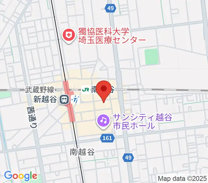 MACS大野楽器 南越谷店スタジオの地図