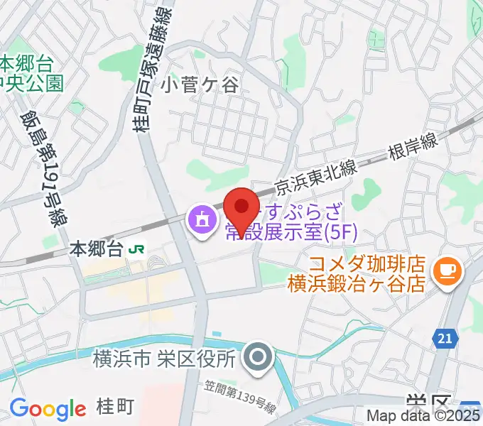 横浜市栄区民文化センター リリスの地図