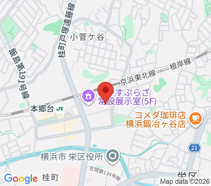 横浜市栄区民文化センター リリスの地図