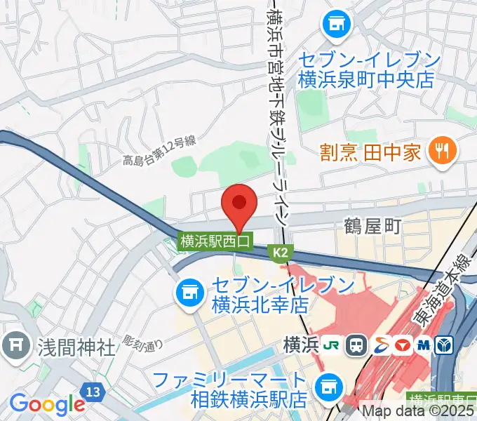 横浜ヘイジョーの地図