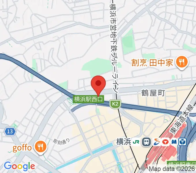 横浜ヘイジョーの地図