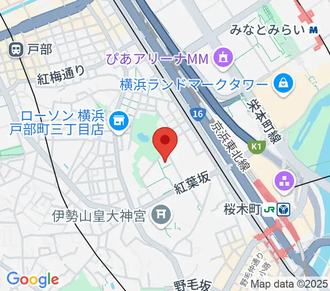 神奈川県立音楽堂の地図