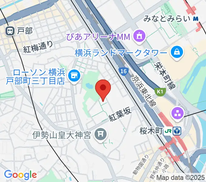 神奈川県立音楽堂の地図
