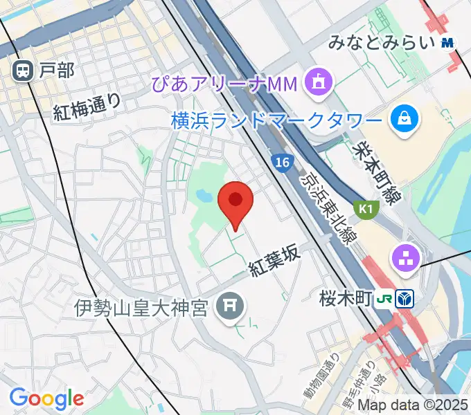 神奈川県立音楽堂の地図
