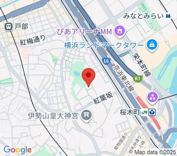 神奈川県立音楽堂の地図