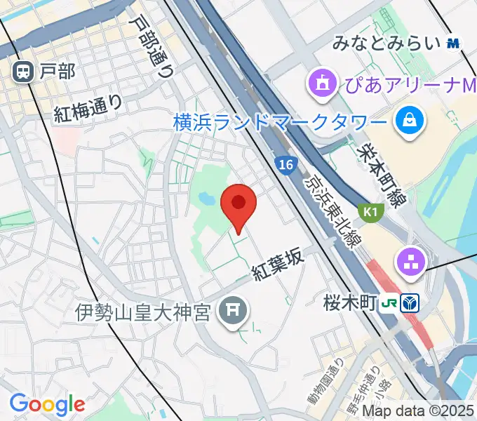 神奈川県立音楽堂の地図