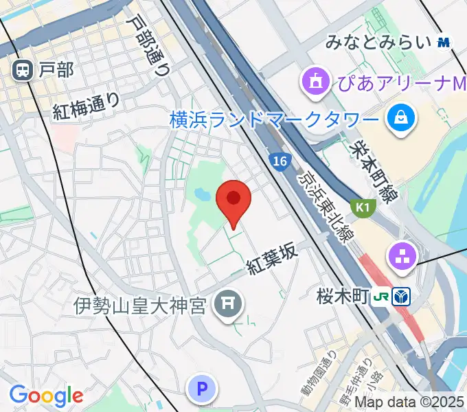 神奈川県立音楽堂の地図