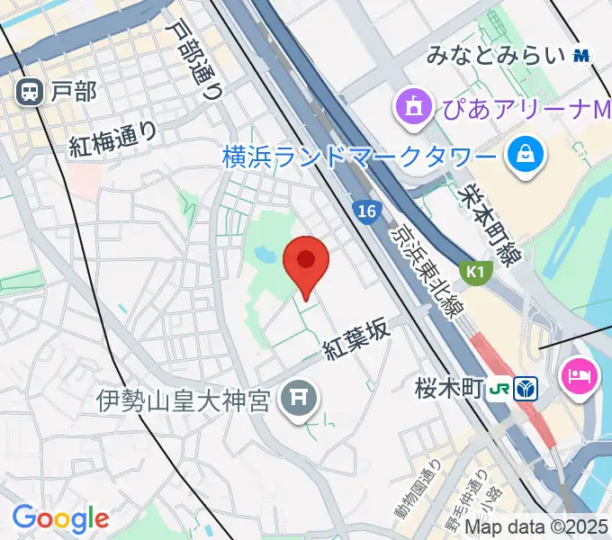 神奈川県立音楽堂の地図