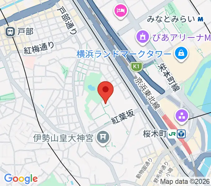 神奈川県立音楽堂の地図