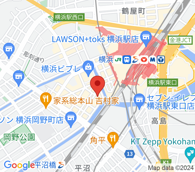 横浜サムズアップの場所