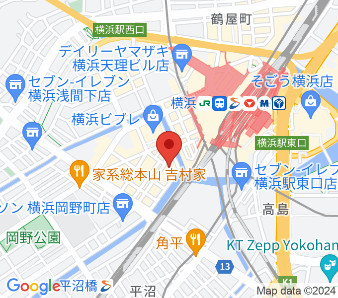 横浜サムズアップの場所