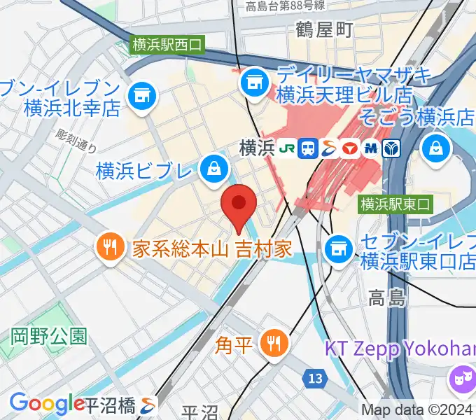 横浜サムズアップの地図