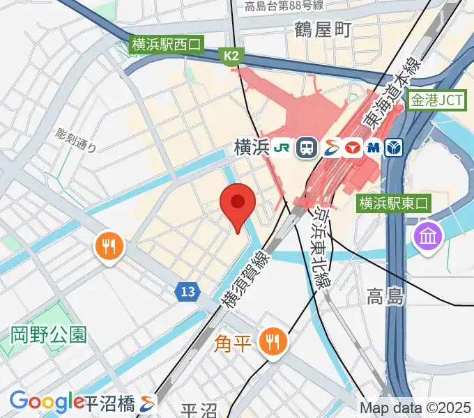 横浜サムズアップの地図