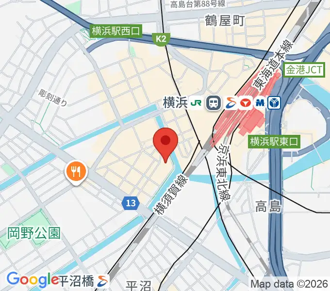 横浜サムズアップの地図