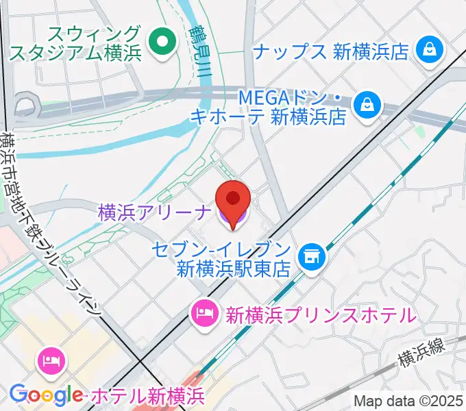 横浜アリーナの地図