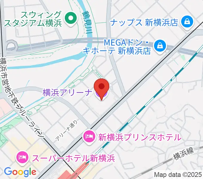 横浜アリーナの地図