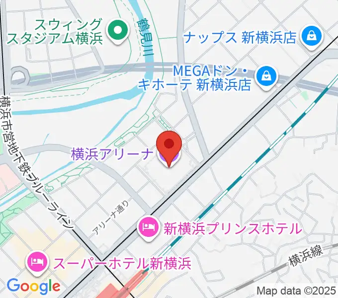 横浜アリーナの地図