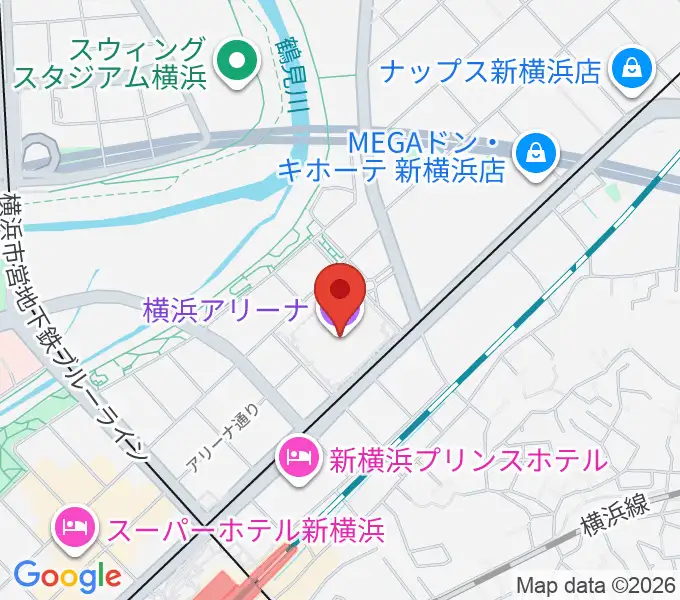 横浜アリーナの地図