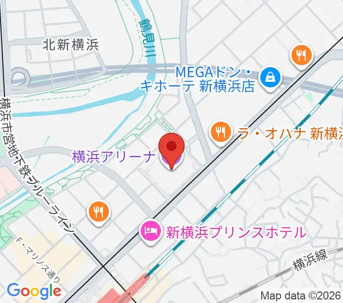 横浜アリーナの地図