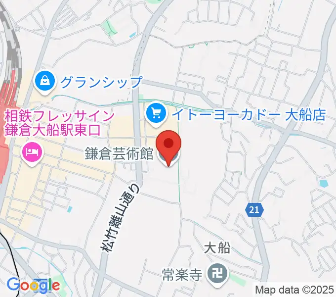 鎌倉芸術館の地図