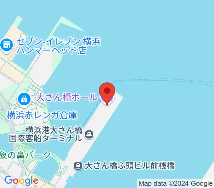 大さん橋ホールの地図