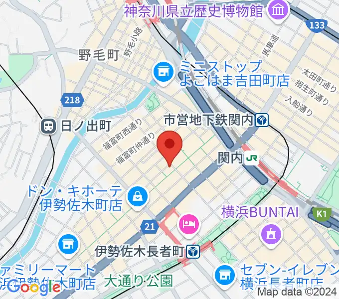 伊勢佐木町ジョンジョンの地図