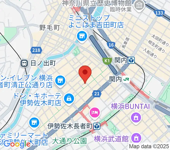 伊勢佐木町ジョンジョンの地図