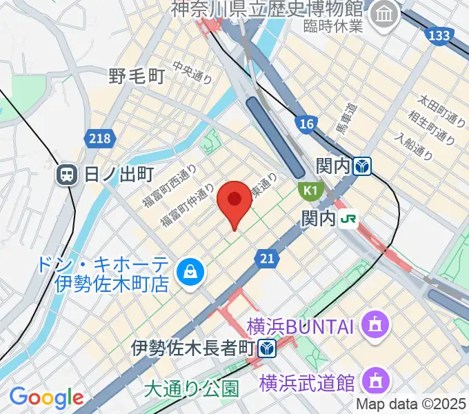 伊勢佐木町ジョンジョンの地図