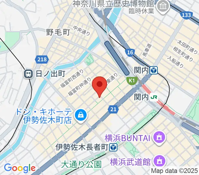 伊勢佐木町ジョンジョンの地図