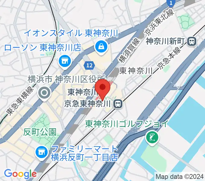 かなっくホールの地図